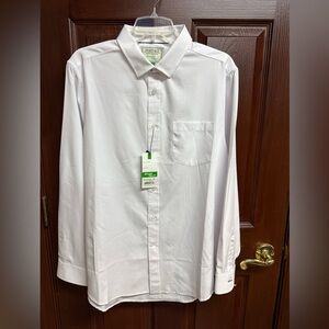 Heritage REPORT COLLECTION RECYCLED FIBERS MENS LS BUTTON UP  WHITE SHIRT Sz XL